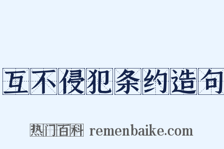 互不侵犯条约造句是什么意思的图片